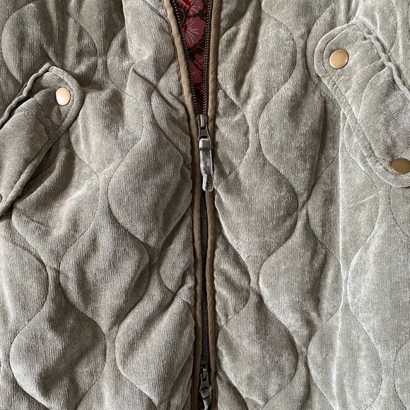 Anthropologie Quilted Corduroy Jacket 